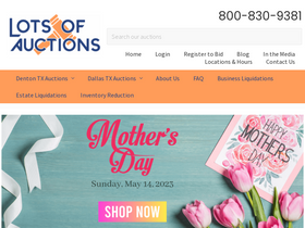 'lotsofauctions.com' screenshot