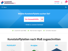 'kunststoffplattenonline.de' screenshot