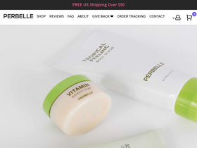 'perbellecosmetics.com' screenshot