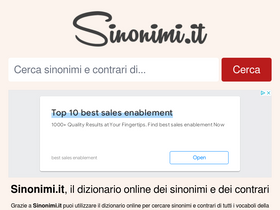 'sinonimi.it' screenshot