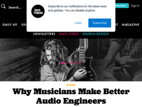 'churchproduction.com' screenshot