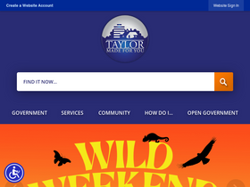 'cityoftaylor.com' screenshot