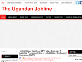 'theugandanjobline.com' screenshot