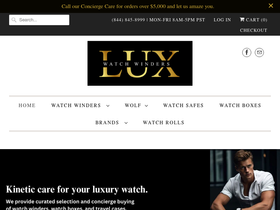 luxwatchwinders.com homepage screenshot