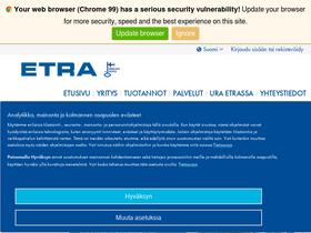 'etra.fi' screenshot