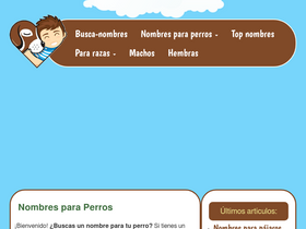 'nombresdeperros.eu' screenshot