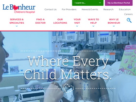 'lebonheur.org' screenshot