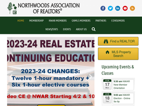 'northwoodsrealtors.org' screenshot