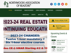 'northwoodsrealtors.org' screenshot