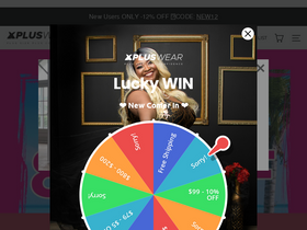 'xpluswear.com' screenshot