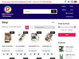 'ledlcdtvspares.com' screenshot