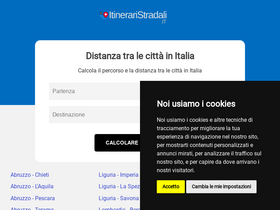 'itineraristradali.it' screenshot