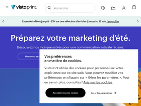 'vistaprint.fr' screenshot