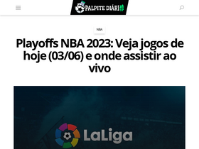 'palpitediario.com.br' screenshot