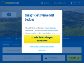 'cheaptickets.ch' screenshot