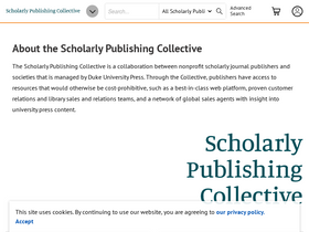 'scholarlypublishingcollective.org' screenshot