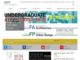 'ilcc2021.cept.ac.in' screenshot