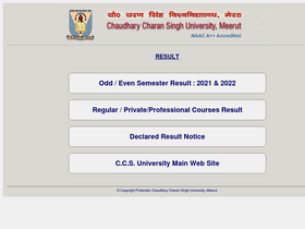 'ccsuresults.com' screenshot