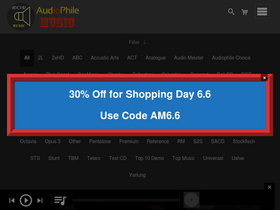'audiophilemusic.io' screenshot