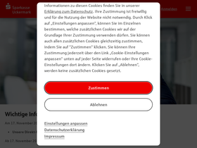 'spk-uckermark.de' screenshot