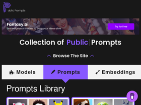 Public Prompts - Unleash AI creativity with diverse, free, community-powered content prompts.