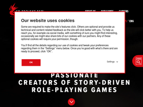 'cdprojektred.com' screenshot