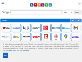 'kadaza.ca' screenshot
