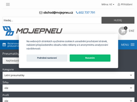 'mojepneu.cz' screenshot