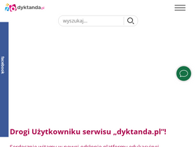 'dyktanda.pl' screenshot