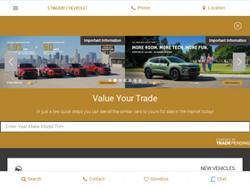 'stingraychevrolet.com' screenshot