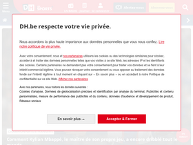 'dhnet.be' screenshot