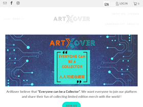 artxover.com homepage screenshot