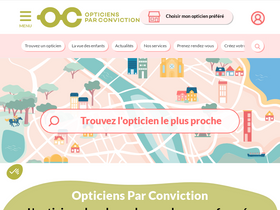 'opticiensparconviction.fr' screenshot