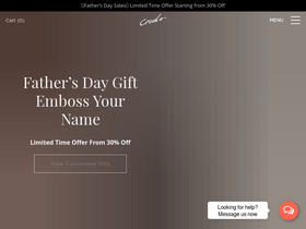 'crudo-leather.com' screenshot