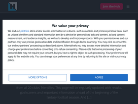 'fantasyfootballhub.co.uk' screenshot