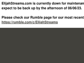 'elijahstreams.com' screenshot