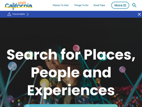 'visitcalifornia.com' screenshot