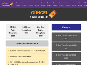 'yazili-sorulari.com' screenshot