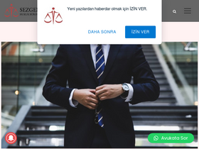 'sezgenhukuk.com' screenshot