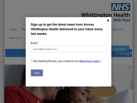 'whittington.nhs.uk' screenshot