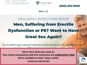 'prioritymensmedical.com' screenshot