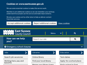'eastsussex.gov.uk' screenshot