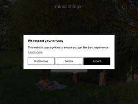 Minor Things homepage screenshot