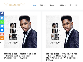 'holymusik.com' screenshot