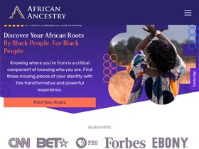 'africanancestry.com' screenshot
