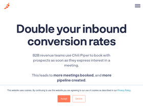 'chilipiper.com' screenshot