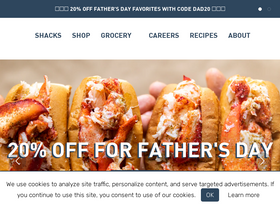 'lukeslobster.com' screenshot