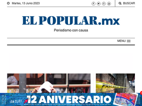 'elpopular.mx' screenshot