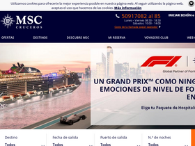 'msccruceros.com.mx' screenshot