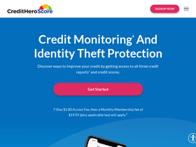 'creditheroscore.com' screenshot